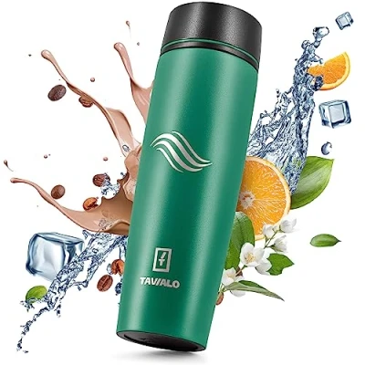 Image of TAVIALO Thermal Mug 460 ml Travel Emerald Green Matt Stainless Steel Coffee Mug/Insulated Powder Coating