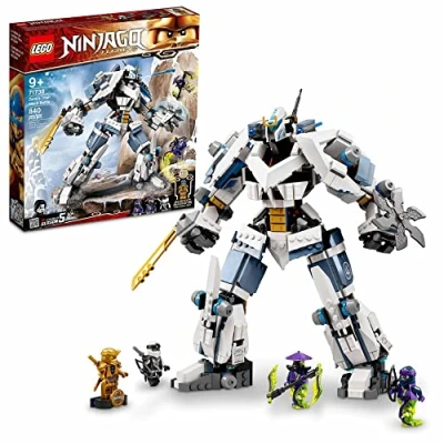 Image of LEGO NINJAGO Legacy Zane’s Titan Mech Battle 71738 Ninja Toy Building Kit Featuring Collectible Minifigures, New 2021 (840 Pieces)