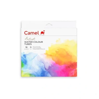 Image of Camlin Kokuyo Artist&#039;s Water Color Box 9Ml Tubes, 18 Shades