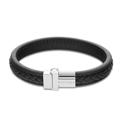 Image of Tommy Hilfiger Magnetic Braided Family Bracelet black/silvercoloured, Men&#039;s, Size: One Size, Black/silver coloured