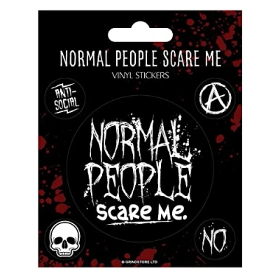 Image of Grindstore Normal People Scare Me Vinyl Sticker Set Pack