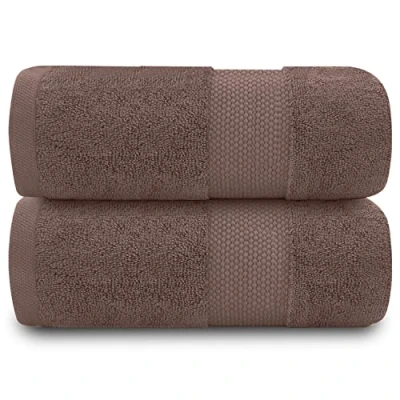 Image of GC GAVENO CAVAILIA 700 GSM Bath Sheets Set of 2, 100% Cotton Sheet For Bathroom Spa, 90 x 140 Cm Towels Extra Large, Fast Absorbent &amp; Lightweight Set, Camel