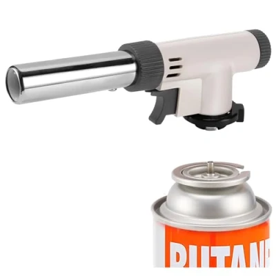 Image of JDHON Blow Torch, Professional Kitchen Butane Chef Cooking Torch with Adjustable Flame, for Creme Brulee, BBQ, Baking, Camping(Butane Gas Not Included)