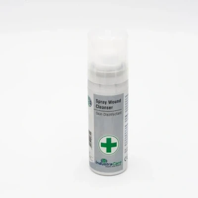 Image of IndustraCare 70ml Spray Wound Cleanser Clean &amp; Disinfect Minor Wounds, First Aid Aerosol