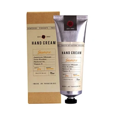Image of Fikkerts Fruits Of Nature Jasmine Soothing and Hydrating Hand Cream (75ml/2.54floz) with Lively, Sweet Floral Tones, Vegan Plant Based