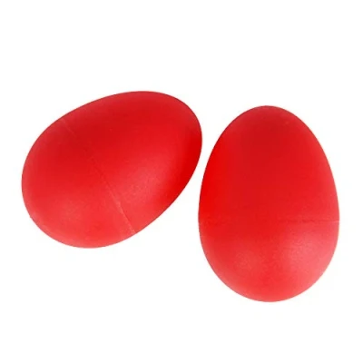 Image of A Star 2 Pcs/Pair Plastic Egg Shakers Red Rhythm Maracas