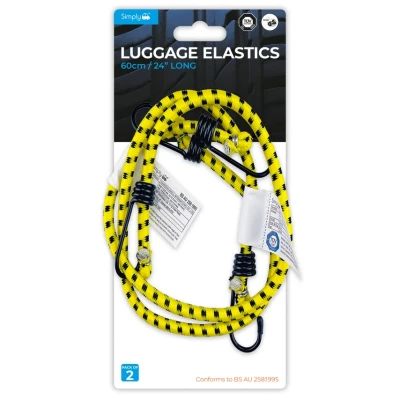 Image of Simply LE002 Premium Luggage Elastics Pack of 2 60cm Length Certified by TUV &amp; GS Easy to Use