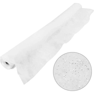 Image of ASAB Christmas Snow Blanket Roll Soft Polyester 152 x 91cm Winter Decorations Artificial Fluffy Fake For Indoor Outdoor Tree Holiday Display