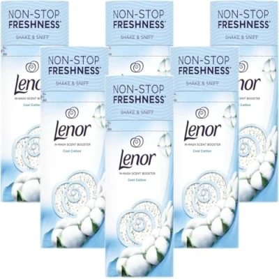 Image of 6x Lenor In Wash Scent Booster Cool Cotton 176g