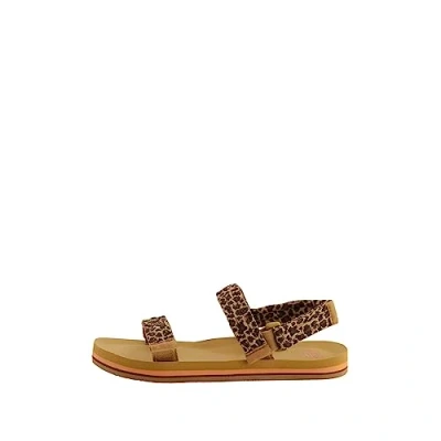 Image of Reef Girls Kids Ahi Convertible Leopard Sandal Animal Size UK 4
