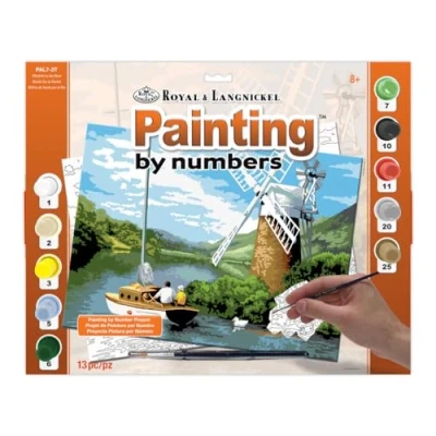 Image of Royal &amp; Langnickel PAL7 Windmill on the River Painting by Numbers Kit