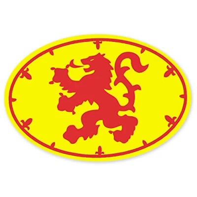 Image of Scotland Scottish Decal Car Sticker Saltire Thistle (Lion Rampant Oval)