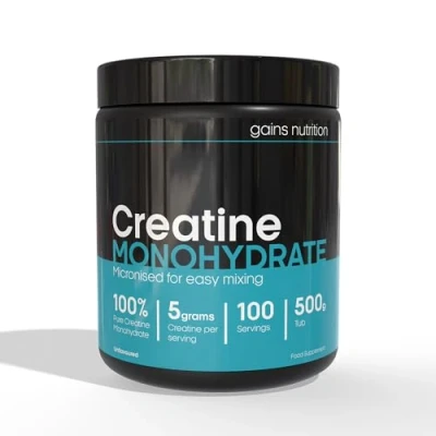 Image of GN Creatine Powder 500g Monohydrate 5g High Strength per Serving Unflavoured Filler Free Non GMO &amp; Gluten