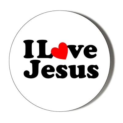 Image of Gift Insanity I LOVE JESUS 58mm Novelty Badge