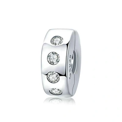 Image of Clip Stopper Charm 925 Sterling Silver Spacer for Pandora Bracelet (H)