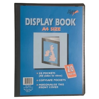 Image of 12 x A4 Premium Black Cover Presentation Display Book Folder Portfolio 20 Pocket
