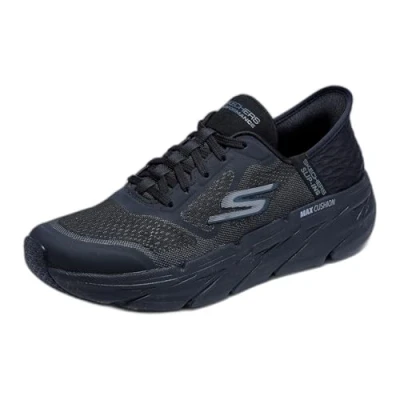 Image of Skechers Men&#039;s Max Cushioning Slip ins Athletic Workout Running Walking Shoes with Memory Foam Sneaker, Black, 12 UK