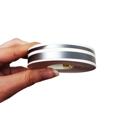 Image of 4R Quattroerre.it 10507 Trim Stripes Double Adhesive Strips for Cars, Silver, 11 mm x 10 mt