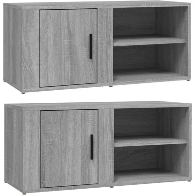 Image of vidaXL TV Cabinets 2 pcs Grey Sonoma 80x31.5x36 cm Engineered Wood