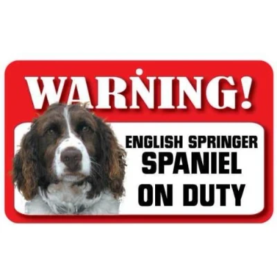 Image of English Springer Spaniel Dog Pet Sign Laminated Card