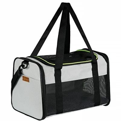 Image of Akinerri Airline Approved Pet Carriers,Soft Sided Collapsible Travel Carrier for Medium Puppy and Cats, Cats Carrier, Carriers Small