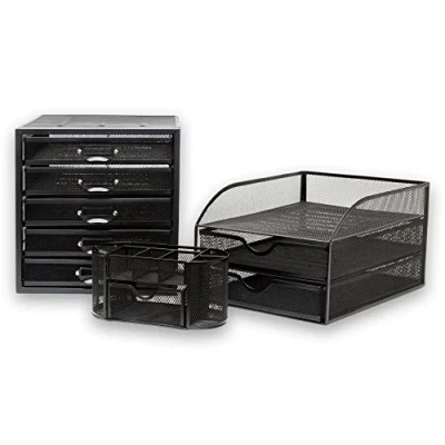 Image of OSCO Office Organisation Set, Black, 9,WMSET09 BLK
