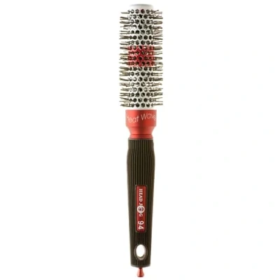 Image of Head Jog 95 Heat Wave Radial Brush. Ceramic Coated Barrel &amp; Ionic Round Brush for Hair Drying Curling. Blow Dry with Activated Strip To Reduce Damage. (34mm)