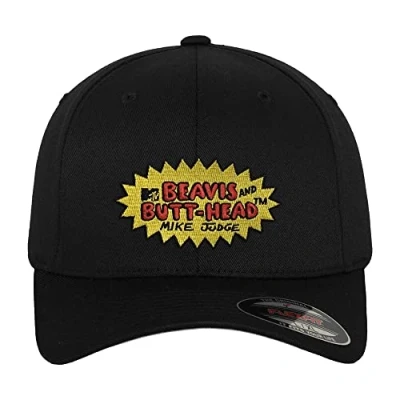 Image of Beavis and Butt Head Officially Licensed Flexfit Baseball Cap (Black), Small/Medium