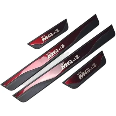Image of 4pcs Stainless Steel Car Door Sill Protector for MG MG4 2021 2022,Non slip Scuff Guard Anti scratch Sticker Trim Auto Styling Accessories.,C