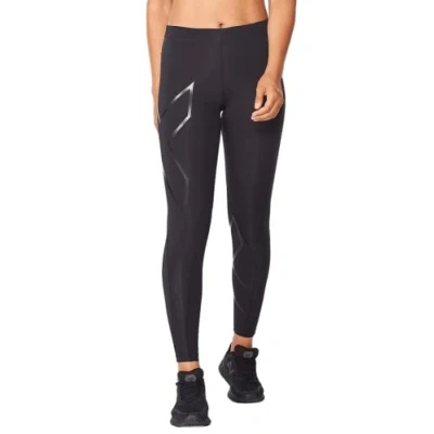 Image of 2XU Women&#039;s Core Compression Tights, Black/Silver, S