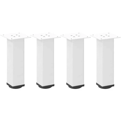 Image of vidaXL Coffee Table Legs 4 pcs White 30 32 cm Steel