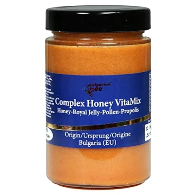 Image of 450 g Raw Honey Super Mix with Propolis, Pollen, Royal Jelly, bee wax