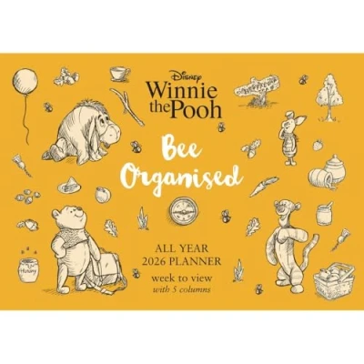 Image of 2026 FAMILY ORGANISER DISNEY WINNIE THE POOH 5 COLUMN MONTH TO VIEW A4 WALL CALENDAR OFFICIAL PRODUCT