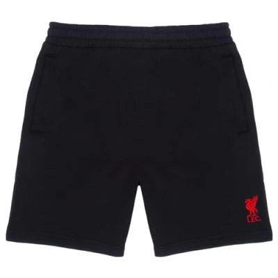 Image of Liverpool FC Official Football Gift Mens Fleece Jogger Shorts Black Large