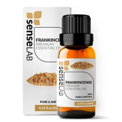 Image of SenseLAB Frankincense Essential Oil 100% Pure Extract Therapeutic Grade Oils Meditation and Introspection Skin Care Aromatherapy (10 ml)