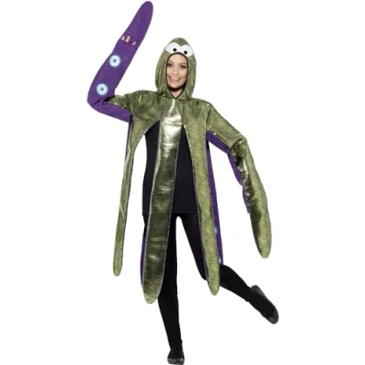 Image of Smiffys Octopus Costume, Foam Bonded, Purple with Hooded Tabard, Party Animals Fancy Dress, Animal Dress Up Costumes