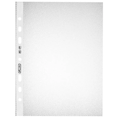Image of Herlitz Document Sleeves A5 Grained Waterproof Pack of 10, Shrink Wrapped 50 Pieces