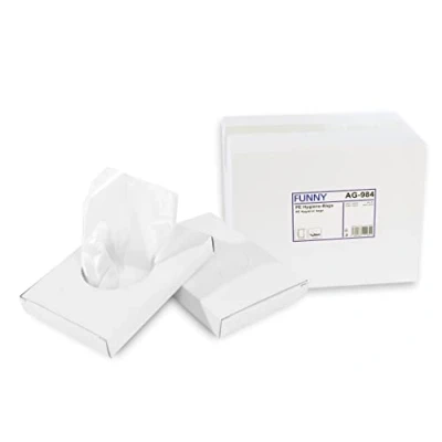 Image of FUNNY Hygienic Bags, White, 48 Boxes of 25 Bags