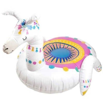 Image of VFM Inflatable Pool Float Llama , Lilo, Large, Fun Beach Floaties, Giant, Inflatable, Ideal for Holiday, Swimming, Summer Raft Adults and Kids, Water Toy