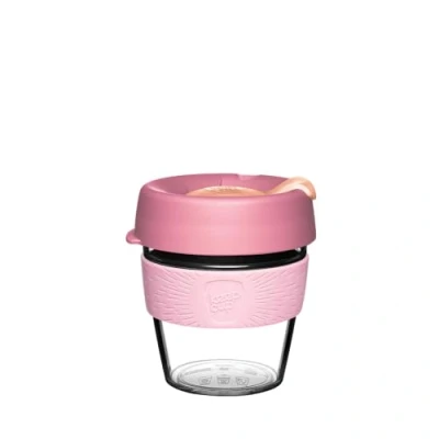 Image of KeepCup Original, Lightweight Plastic Reusable Coffee Cup with Splashproof Sipper Lid 8oz/227ml Peaches