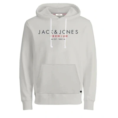 Image of JACK &amp; JONES Men&#039;s Jprbluspace Sweat Hood Bmuss24 Sweatshirt, Cloud Dancer, M