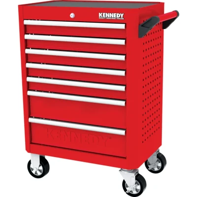 Image of Kennedy RED 28&quot; 7 Drawer Roller Cabinet