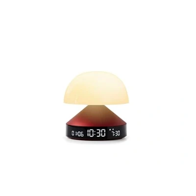 Image of Lexon Mina Sunrise Alarm Clock Wake Up Light and Sunset Simulation Wireless &amp; Rechargeable Dark Red