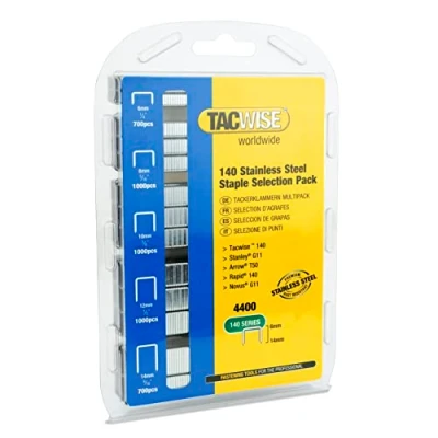 Image of Tacwise 1341 Selection Pack of Type 140/6 14mm Stainless Steel Staples, 4400