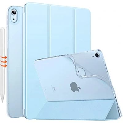 Image of MoKo for iPad Air 6th Generation 11 inch Case (M2) 2024, 5th/4th Gen 10.9&quot; 2022/2020, Translucent Frosted Soft TPU Back Cover 6/5/4 Gen, Slim Case, Sky Blue