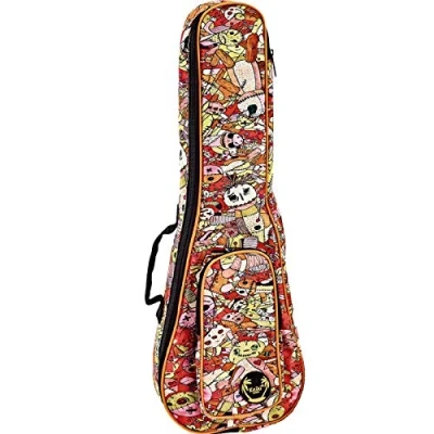 Image of ORTEGA Gigbag for Concert Ukuleles with Shoulder Straps Voodoo Puppet (KUB VP CC)