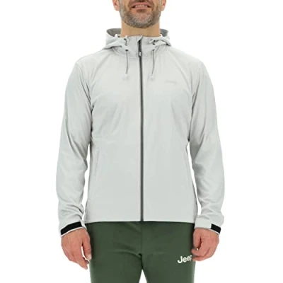 Image of JEEP O102714 J955 J MAN LIGHT HOODED SOFTSHELL JACKET W/Zipped Pockets J23S Glacier Grey XL