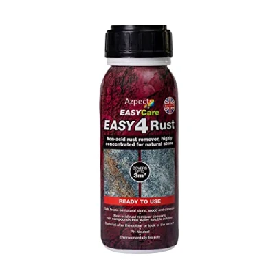 Image of EASYCare EASY4Rust Rust Remover For Patio Slabs Stone, Wood And Concrete Cleaner. Converts Into A Solution To Simply Wash Away, Easy Use, Acid free Ph Neutral. Ready Use 500ml Bottle