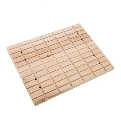 Image of TOPINCN Pets Claws Scratching Board, Wooden Rabbit Hamster Squirrel Play Toy Scratch Cage Tool Grinding Deck Ornament Supplies 10.6 X 7.9 0.6 Inch