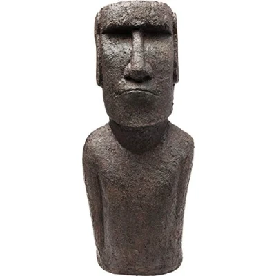 Image of Kare Design Deco Object Easter Island, brown, ceramic, handmade statue, gift idea, table decoration, room decor, decorative home accessories, 59x25x20 cm (H/W/D)